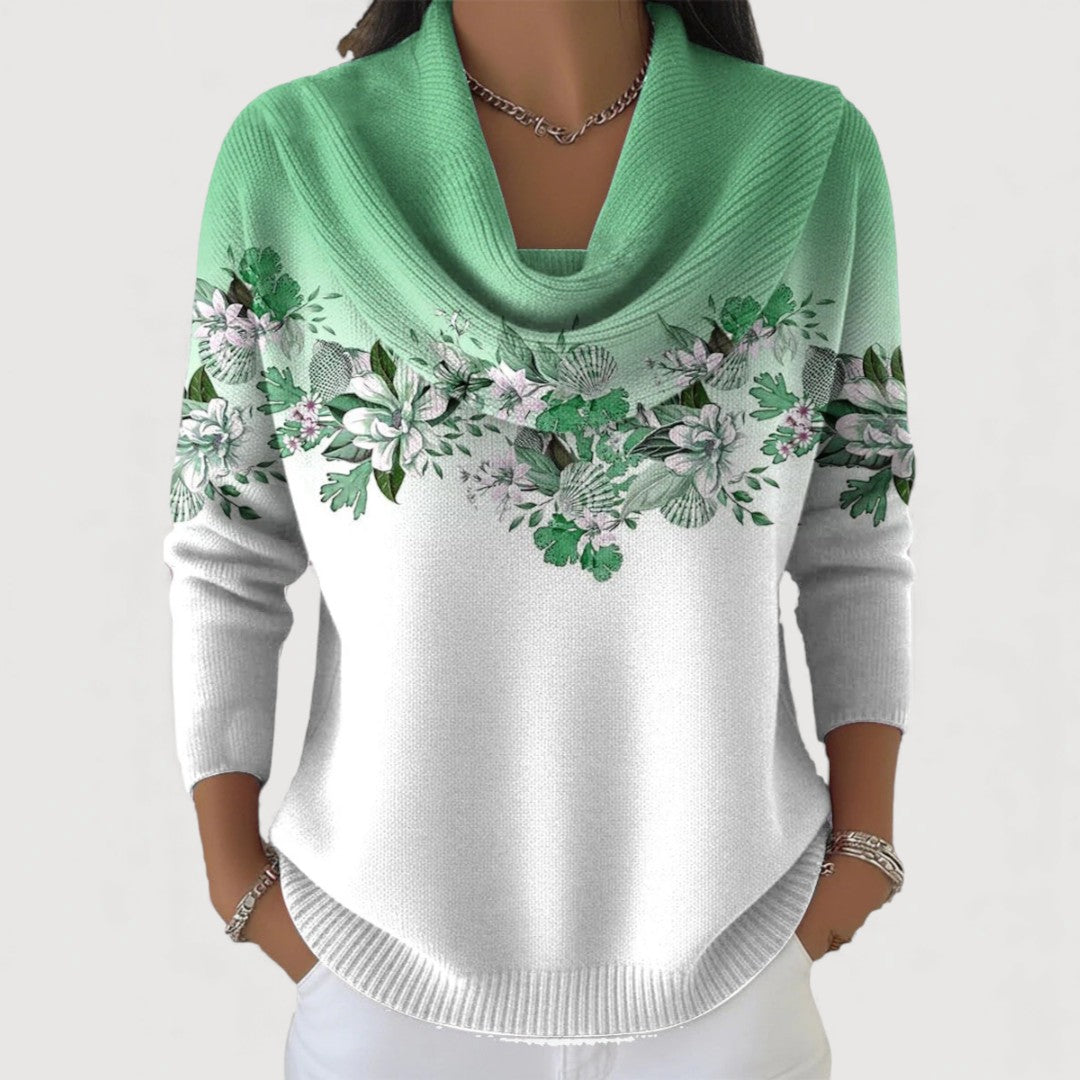 Dorotea | Floral Turtleneck Sweater