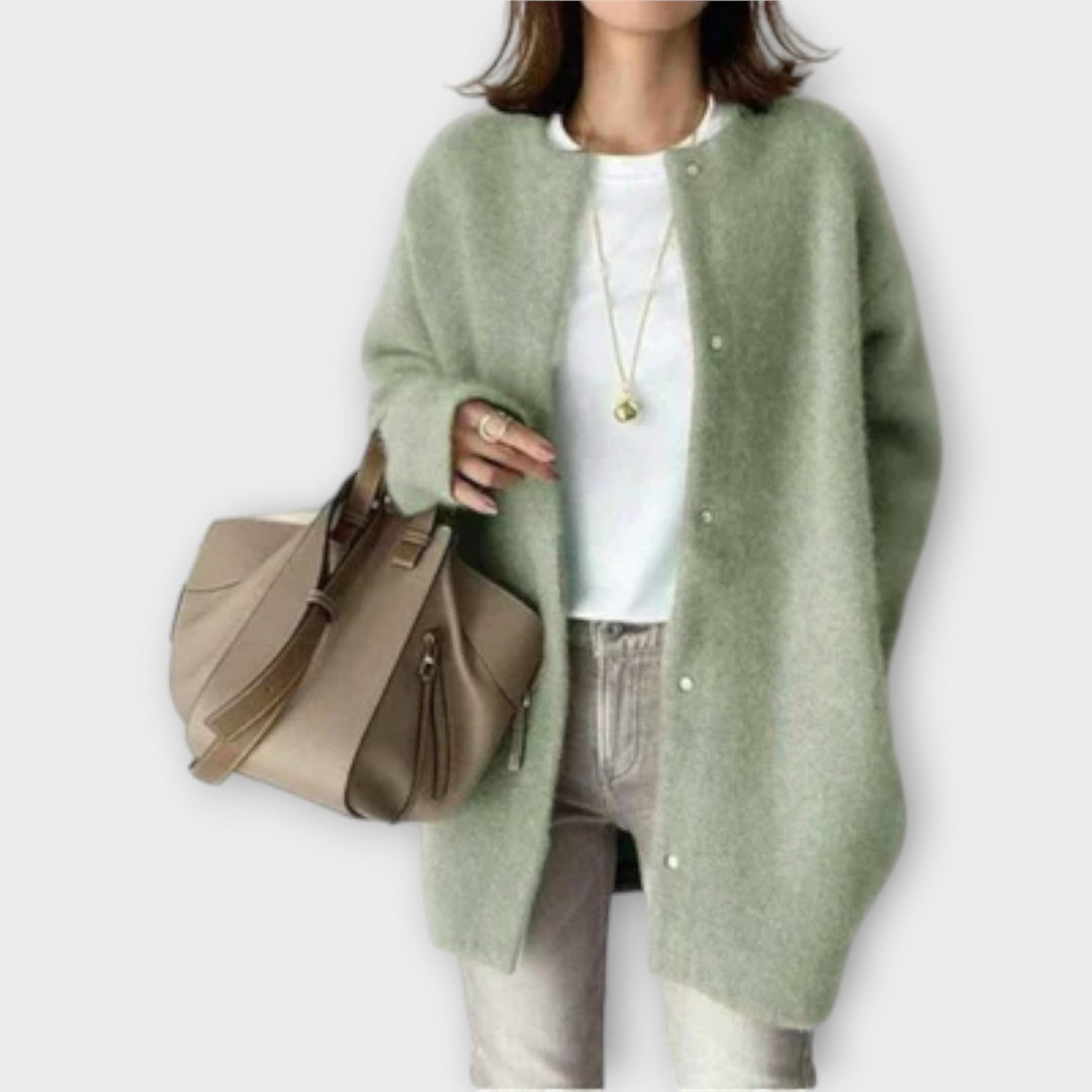 Romana | Oversized Snap-Front Cardigan