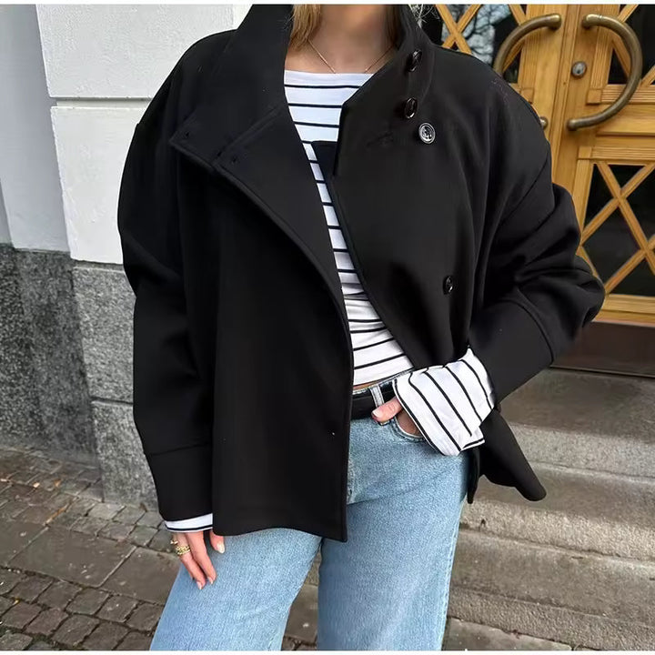 Rosa | Luxe Double-Breasted Short Coat