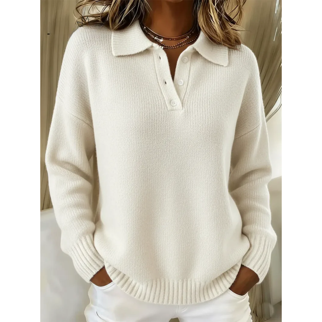 Nerina | Soft Polo Collar Sweater