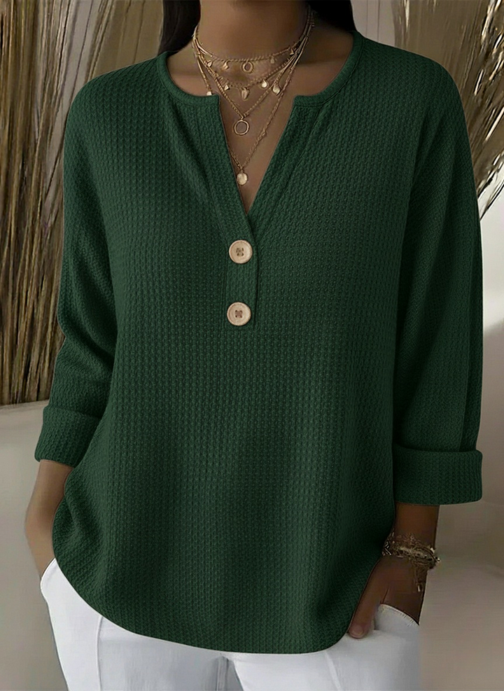 Federica | Henley Button Top