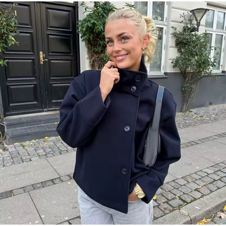 Rosa | Luxe Double-Breasted Short Coat