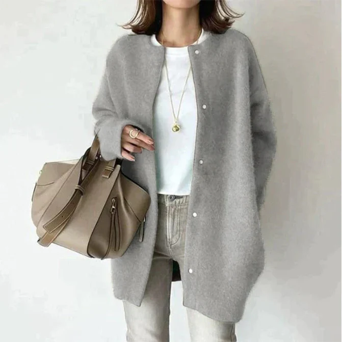 Romana | Oversized Snap-Front Cardigan