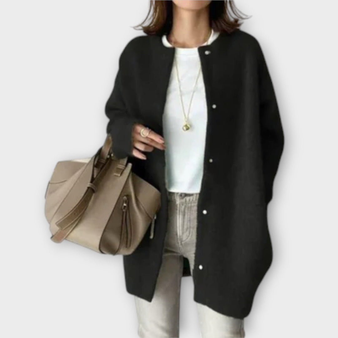 Romana | Oversized Snap-Front Cardigan