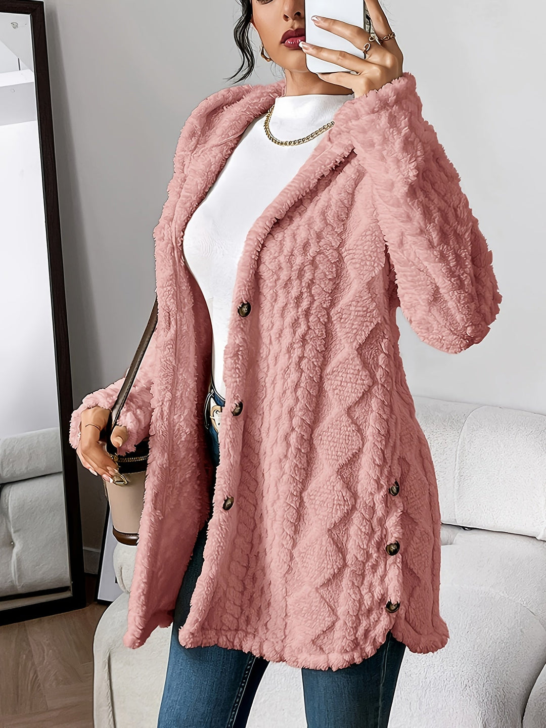 Fiorella | Plush Hooded Jacket