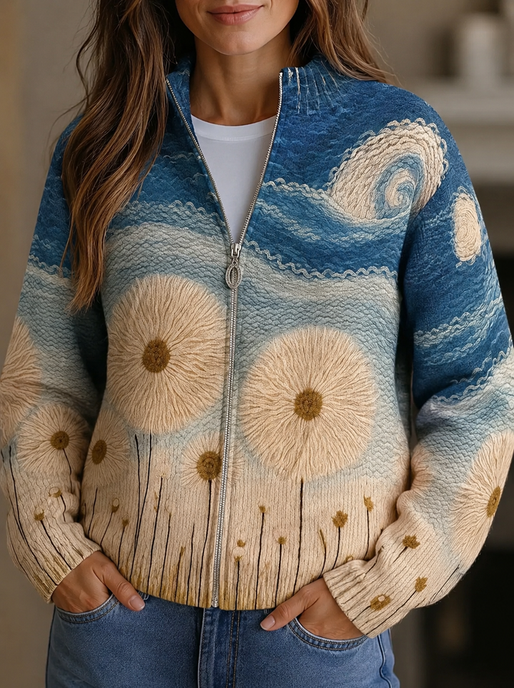 Gelsomina | Dandelion Zip Cardigan