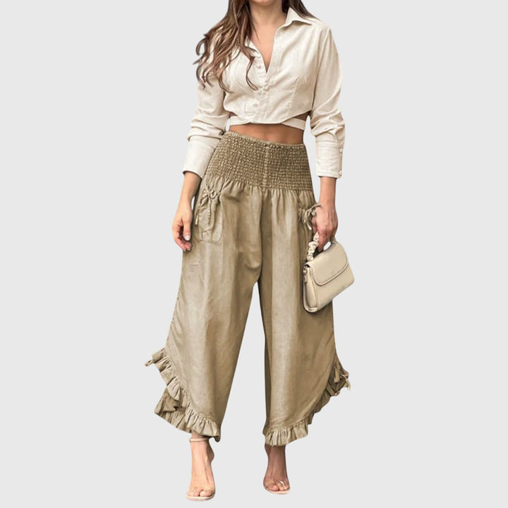 Viviana | Casual Pants with Fashionable Pleats
