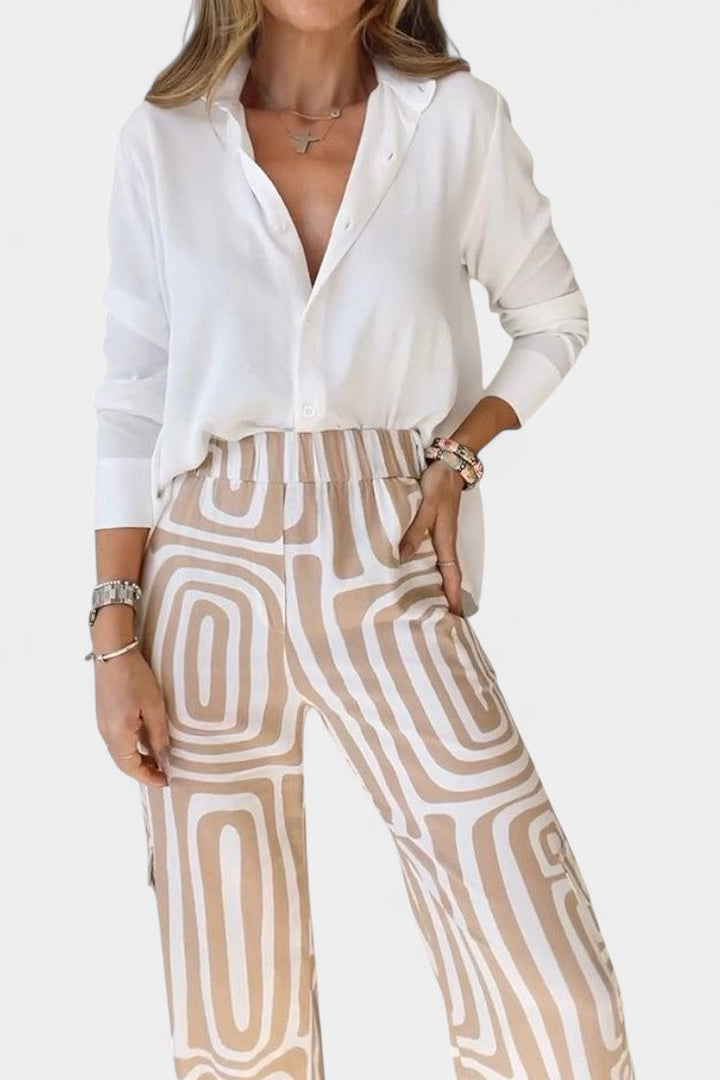 Ornella Lightweight Two-Piece Set with Tailored Collar