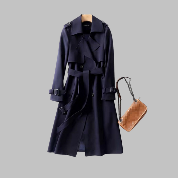 Rosalba - Elegant Knee-Length Loose Fit Coat