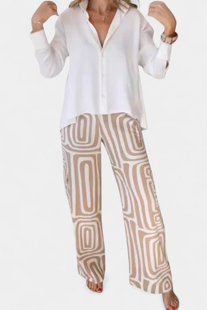 Ornella Lightweight Two-Piece Set with Tailored Collar