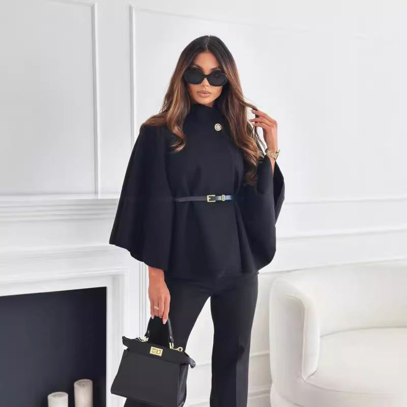 Pierina | Belted Cape Coat