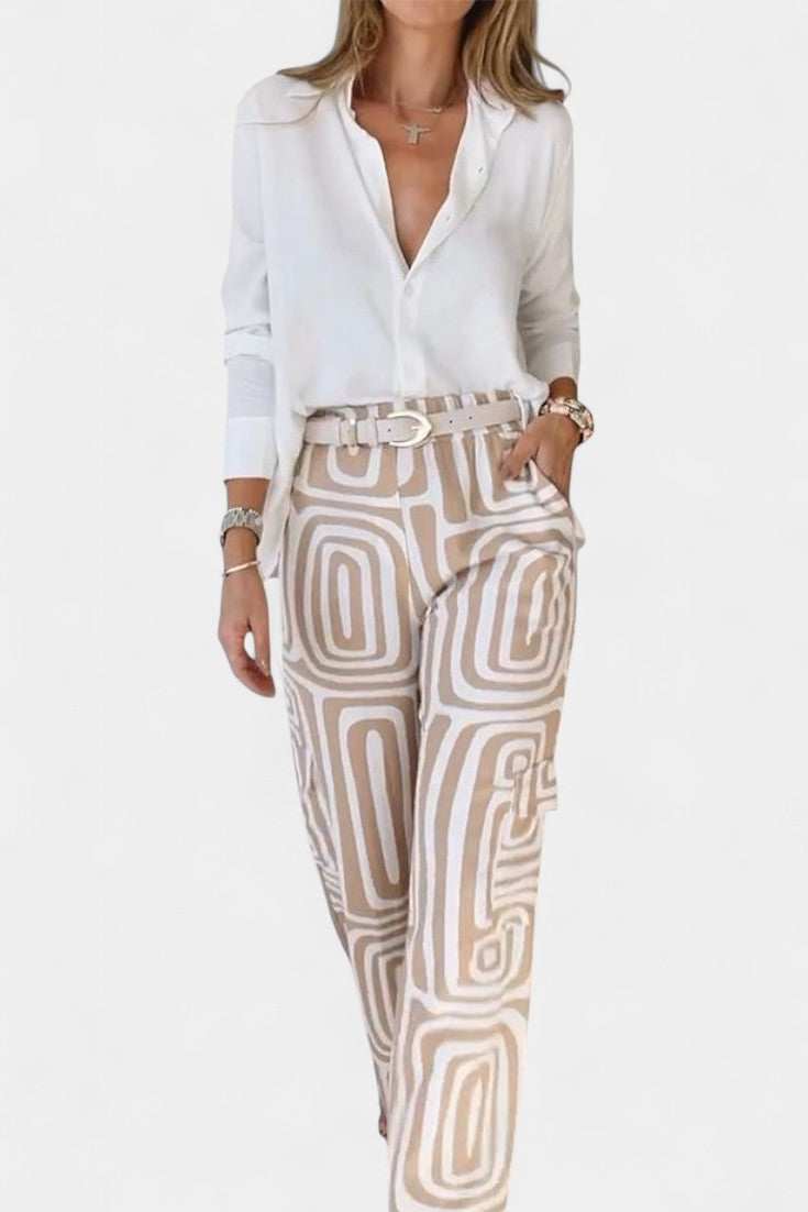 Ornella Lightweight Two-Piece Set with Tailored Collar