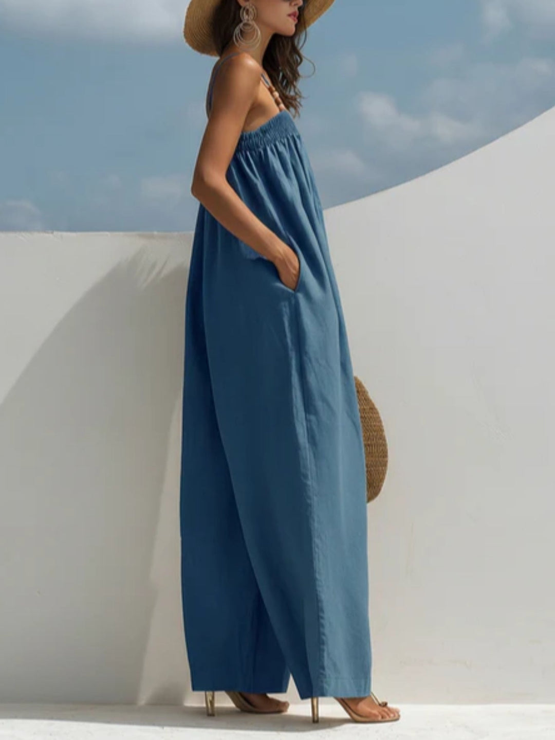 Tiziana | Wide-Leg Denim Jumpsuit