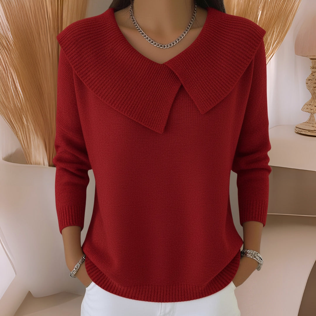 Felicia | Soft-Collar Knit Sweater