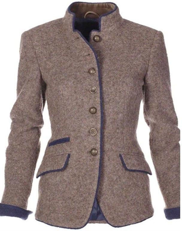 Gaia | Stand-Collar Knit Cardigan
