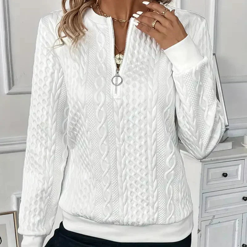 Claudia | Zip-Front Knit Sweater