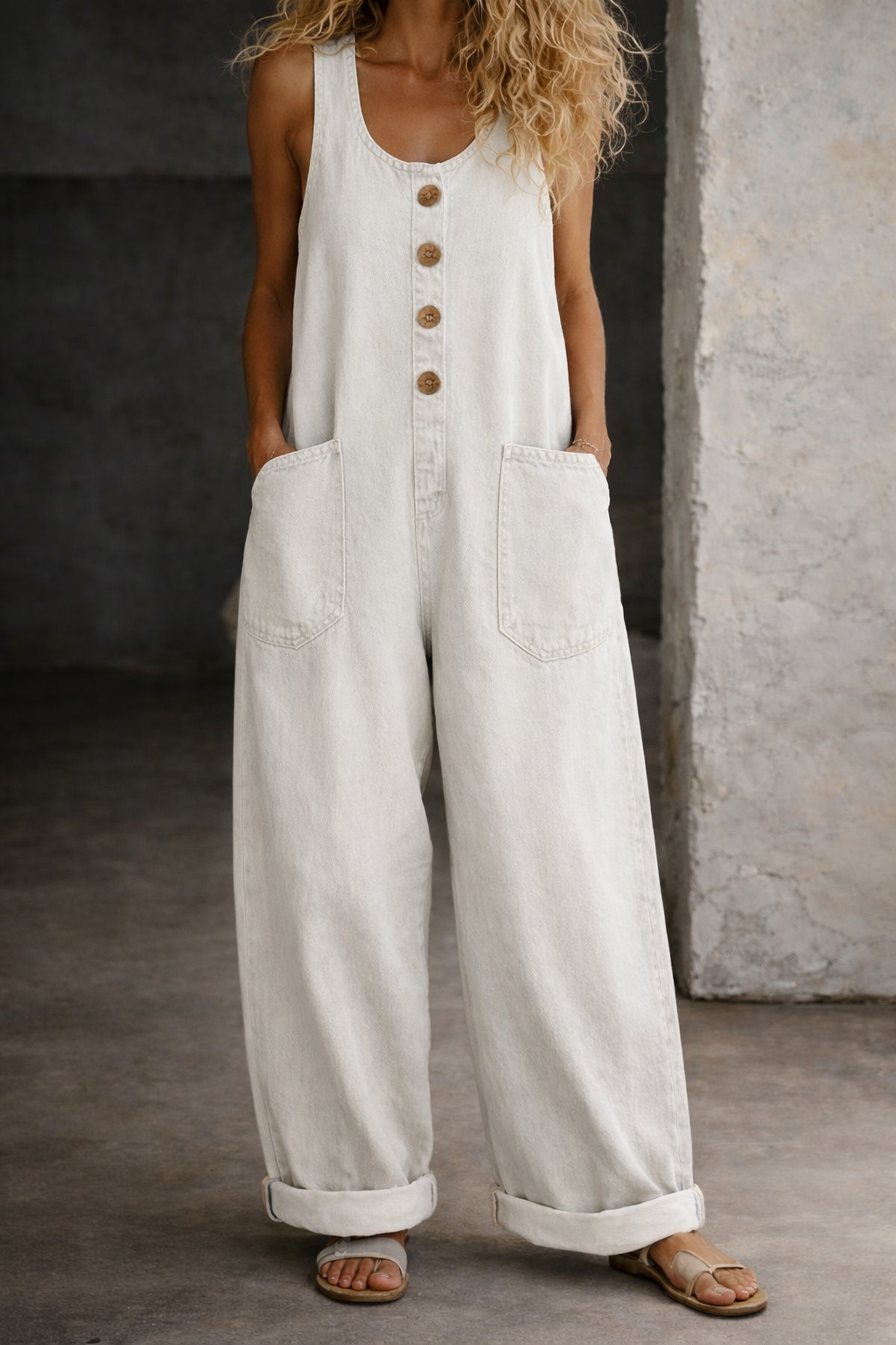 Marina | Vintage-Wash Cotton Overalls
