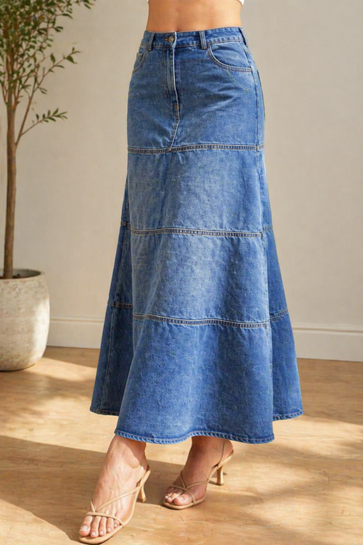 Annamaria | Midi Denim Skirt