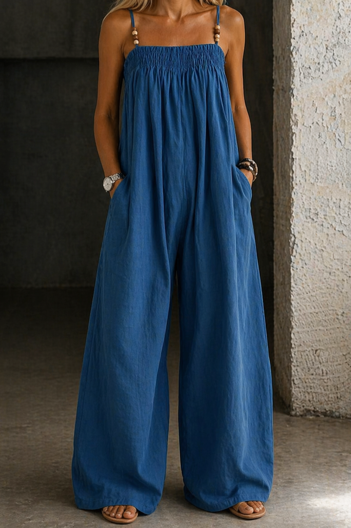 Tiziana | Wide-Leg Denim Jumpsuit