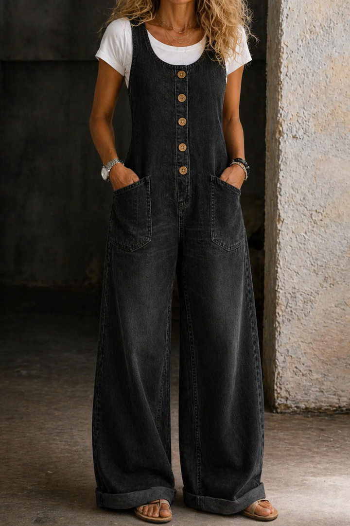 Lisa | Vintage-Wash Cotton Overalls