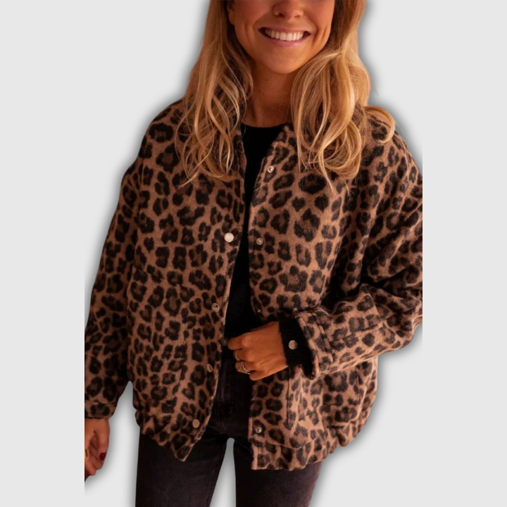 Felicia | Leopard-Print Shirt Jacket