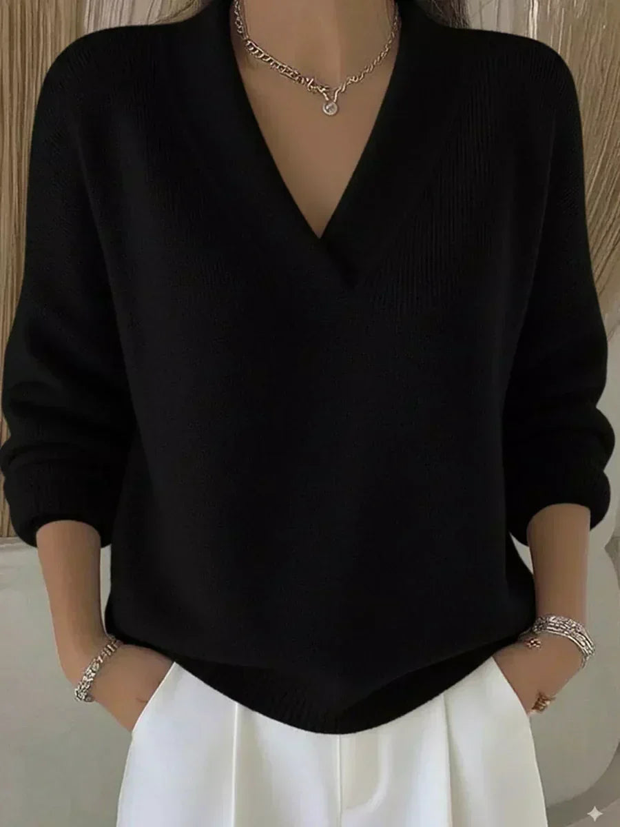 Irene | Relaxed V-Neck Sweater
