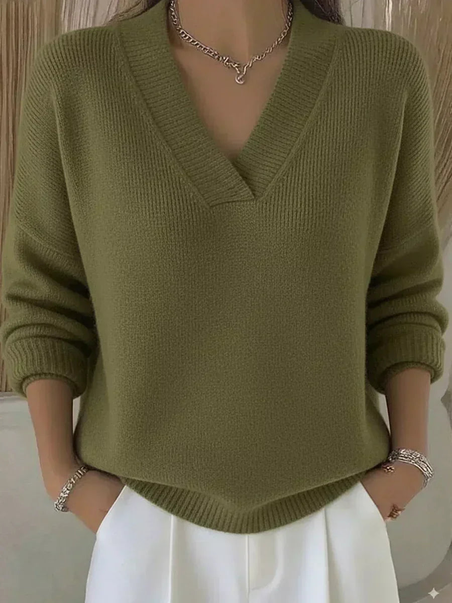 Irene | Relaxed V-Neck Sweater