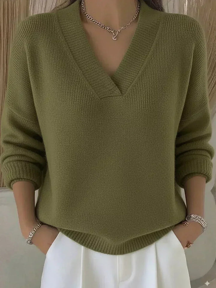 Irene | Relaxed V-Neck Sweater