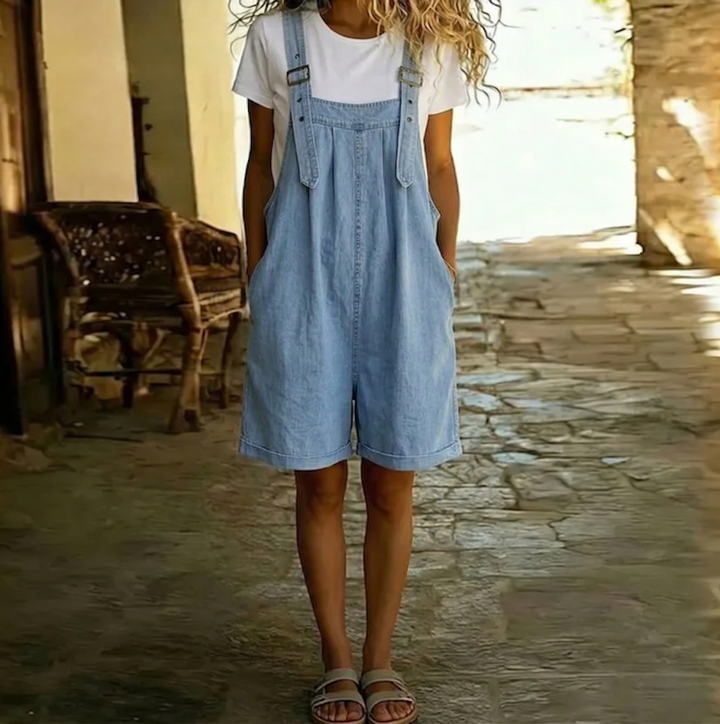 Monica | Soft Cotton Denim Romper