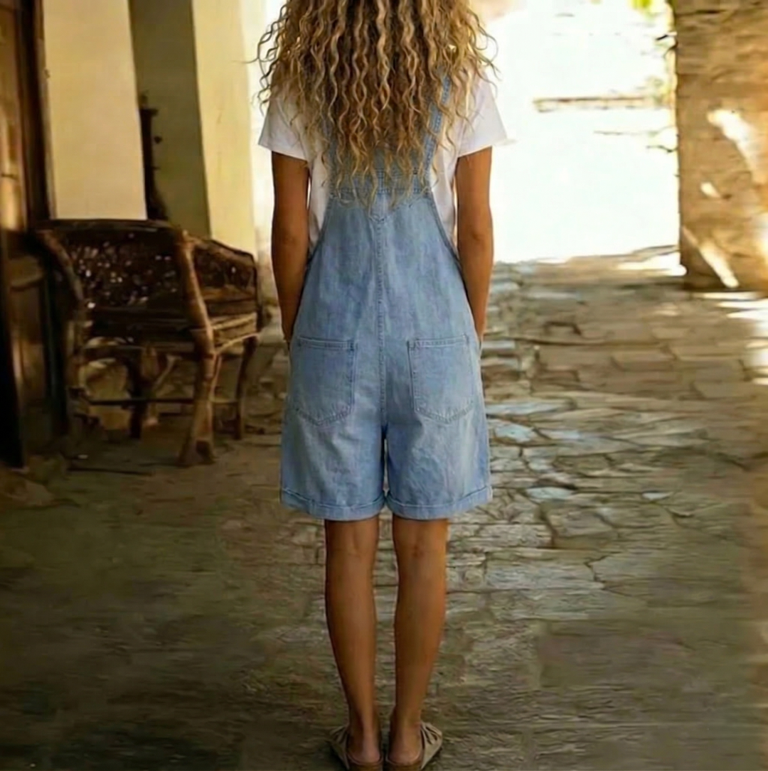 Monica | Soft Cotton Denim Romper