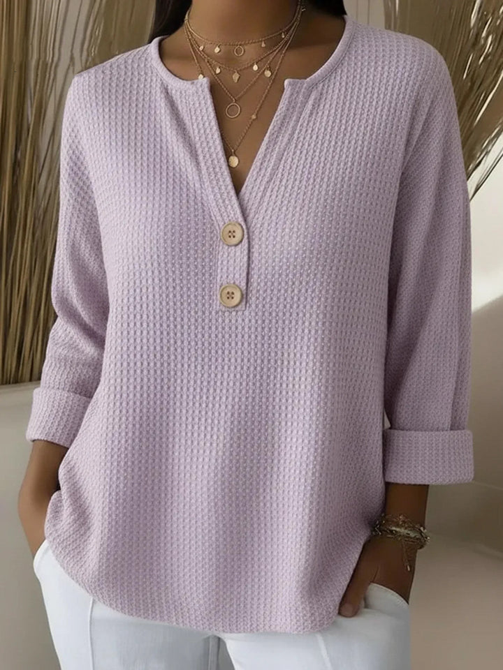 Federica | Henley Button Top