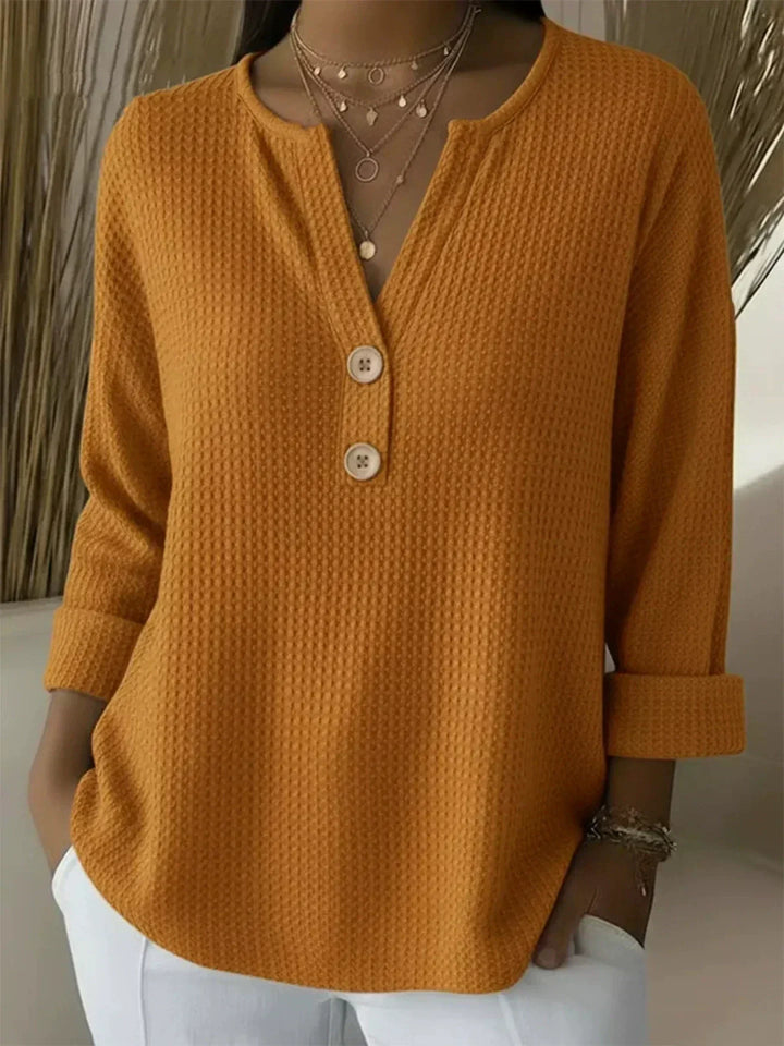 Federica | Henley Button Top