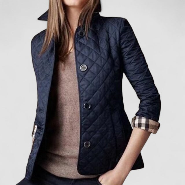 Lidia | Button-Front Quilted Jacket