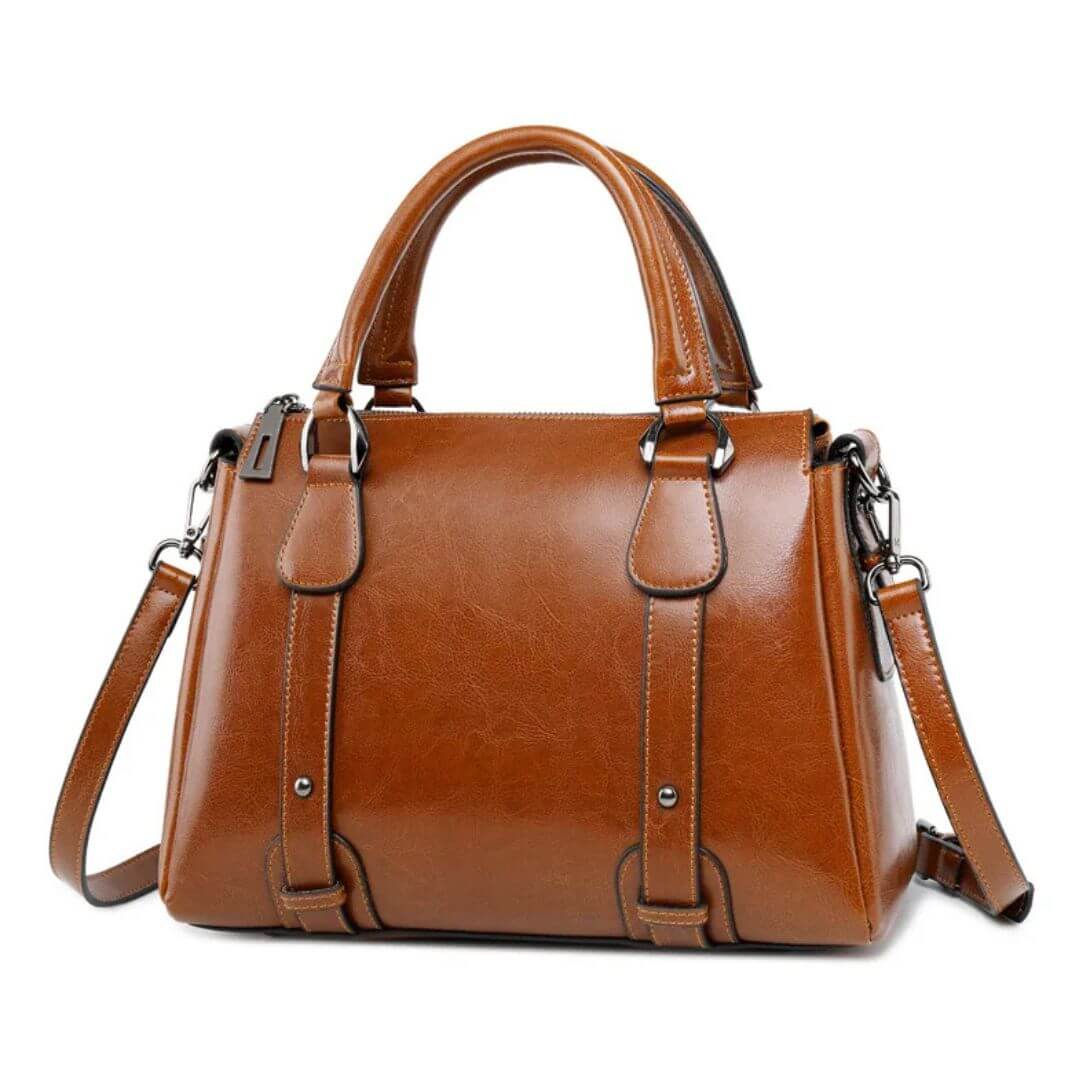 Dafne | Polished Leather Shoulder Bag