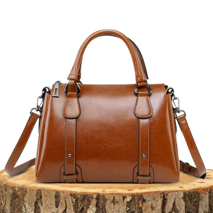 Dafne | Polished Leather Shoulder Bag