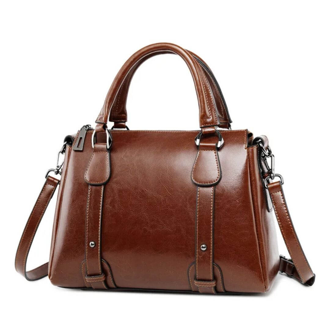 Dafne | Polished Leather Shoulder Bag