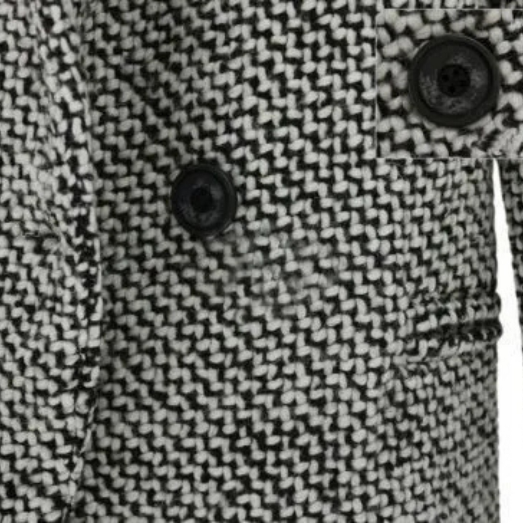 Palmira | Black and White Bouclé Coat