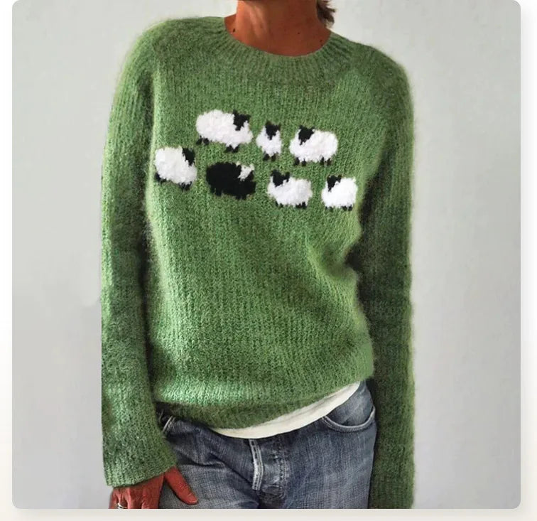 Angela | Nordic-Pattern Cable-Knit Sweater