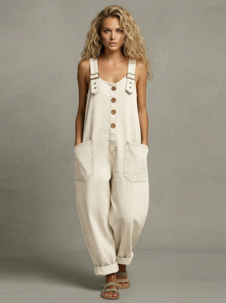 Adelina | Pocketed Denim Overalls