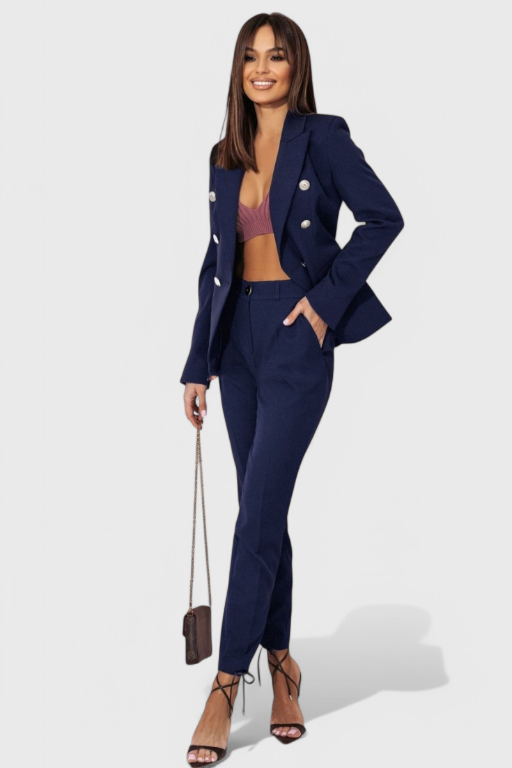 Fiorella Fitted Blazer with Slim Trousers
