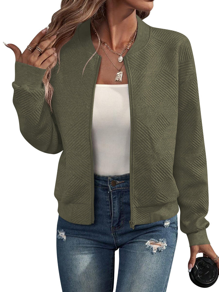 Erica | Textured Bomber Jacket