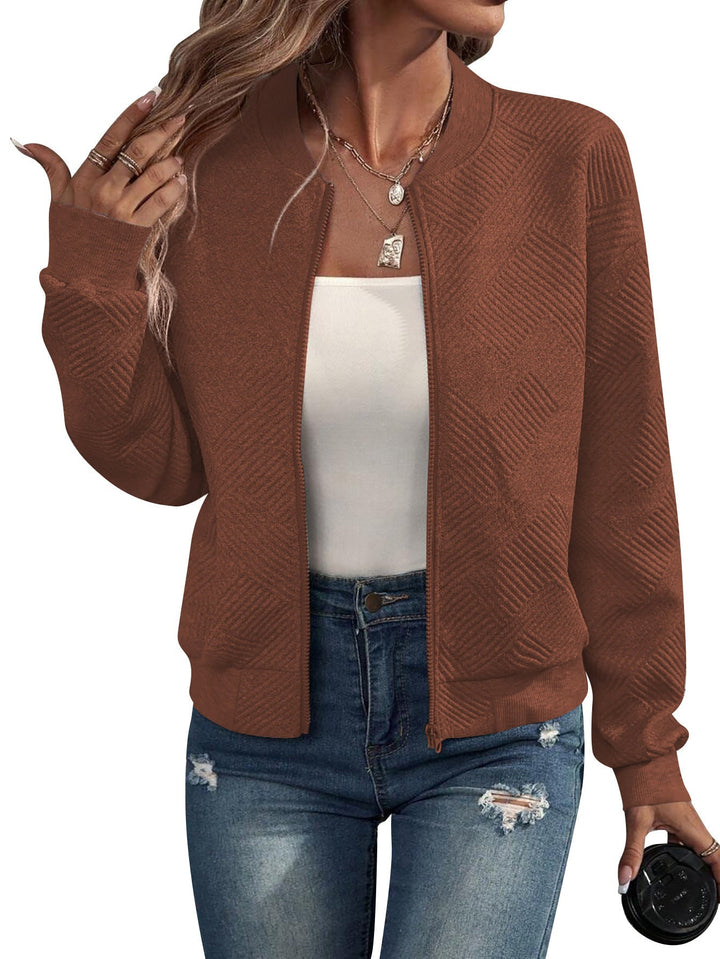 Erica | Textured Bomber Jacket