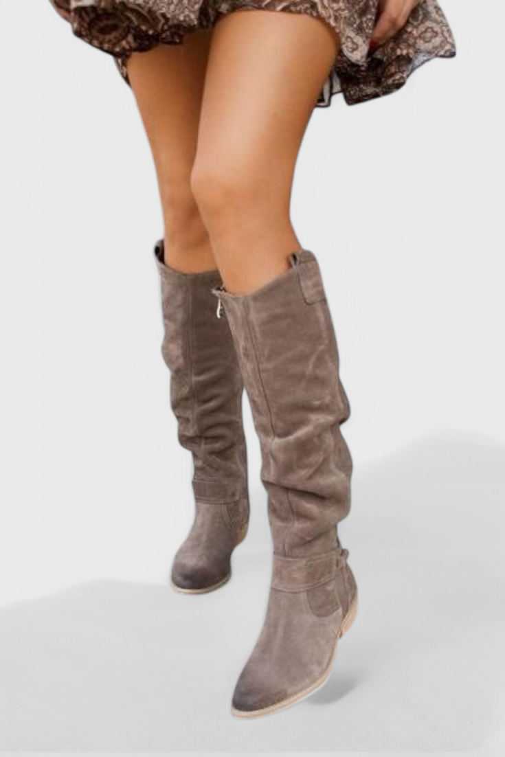 Lea Retro High Boots with Elegant Vintage Silhouette