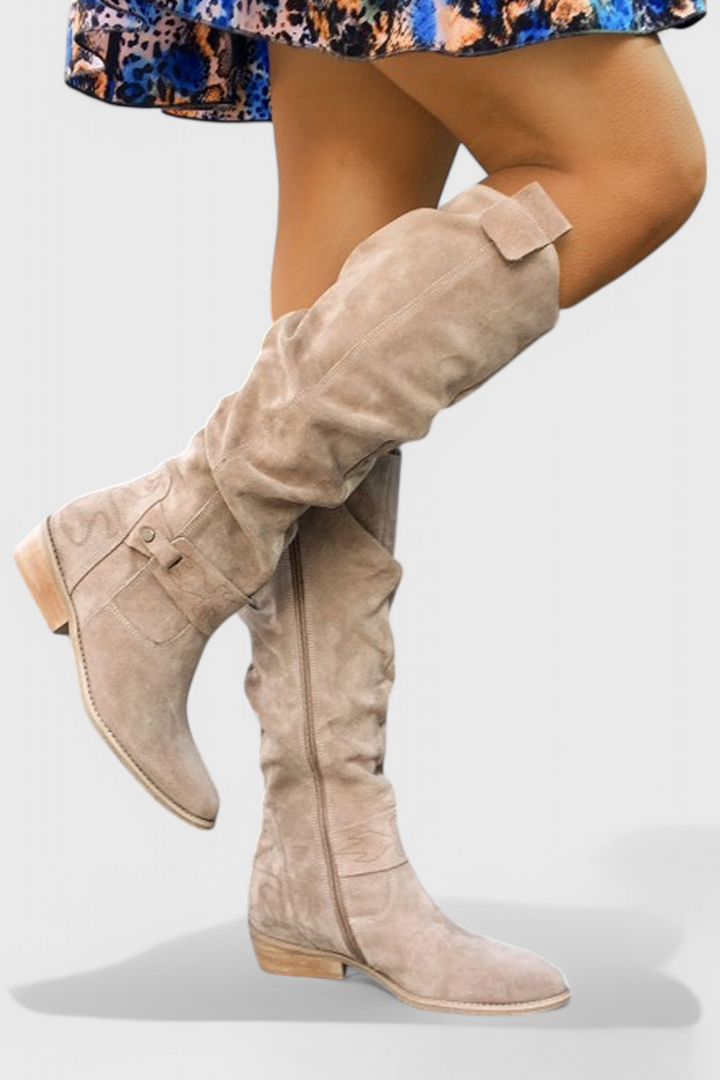 Lea Retro High Boots with Elegant Vintage Silhouette