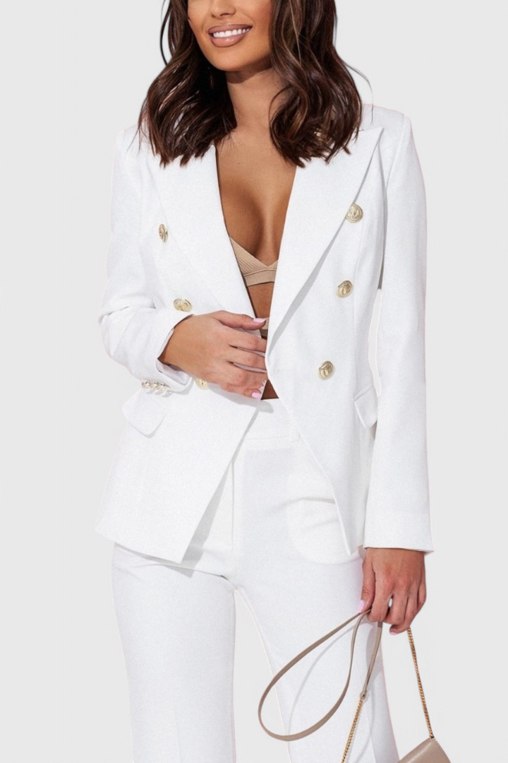 Fiorella Fitted Blazer with Slim Trousers