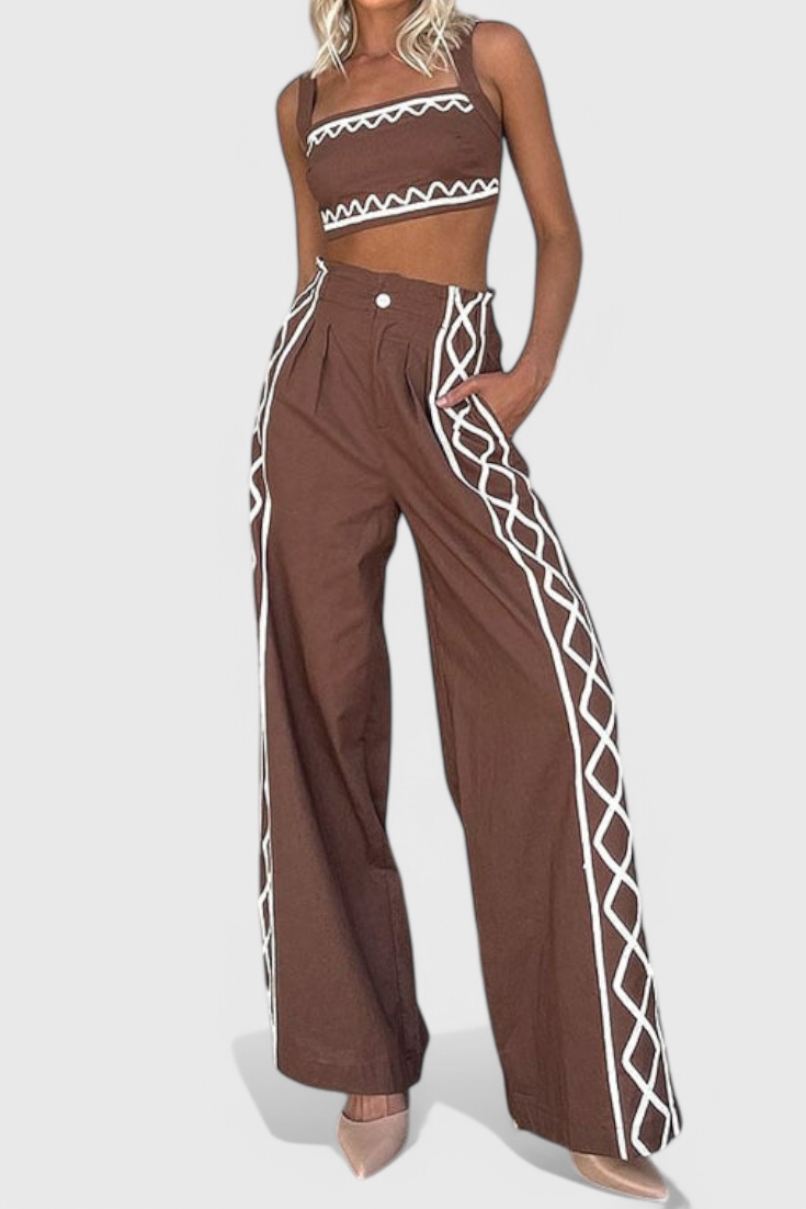 Olivia Asymmetrical Zigzag Pattern Ensemble