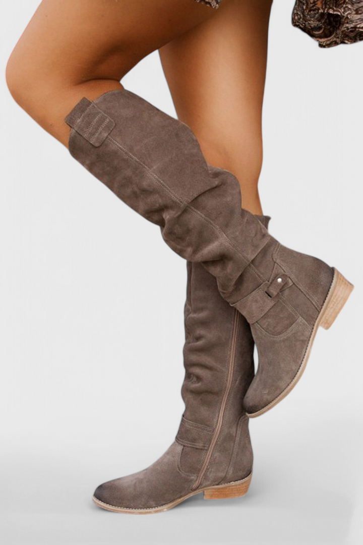 Lea Retro High Boots with Elegant Vintage Silhouette