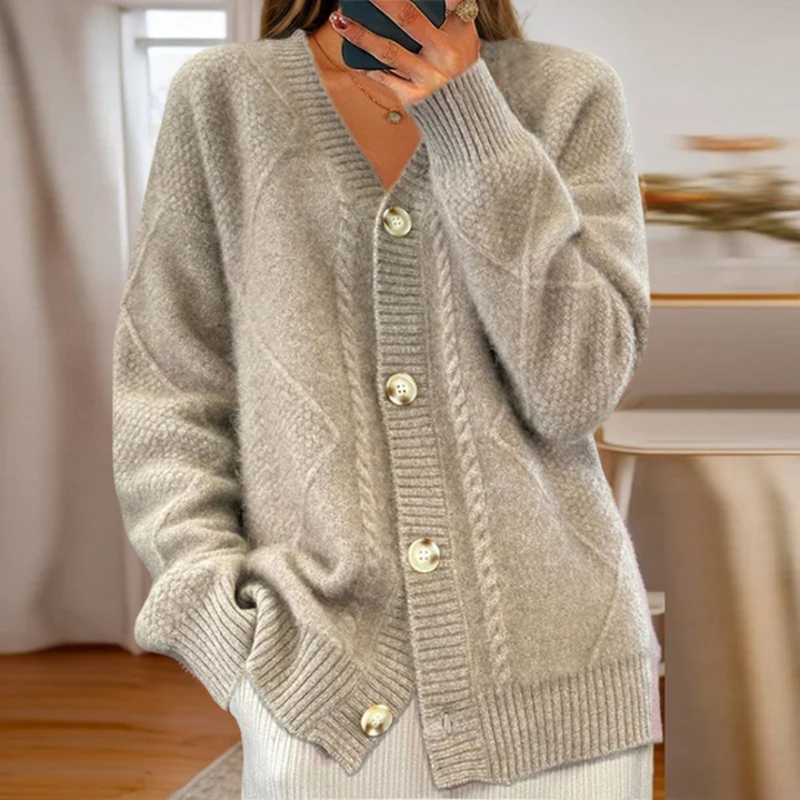 Emma | Ribbed Knit Cardigan