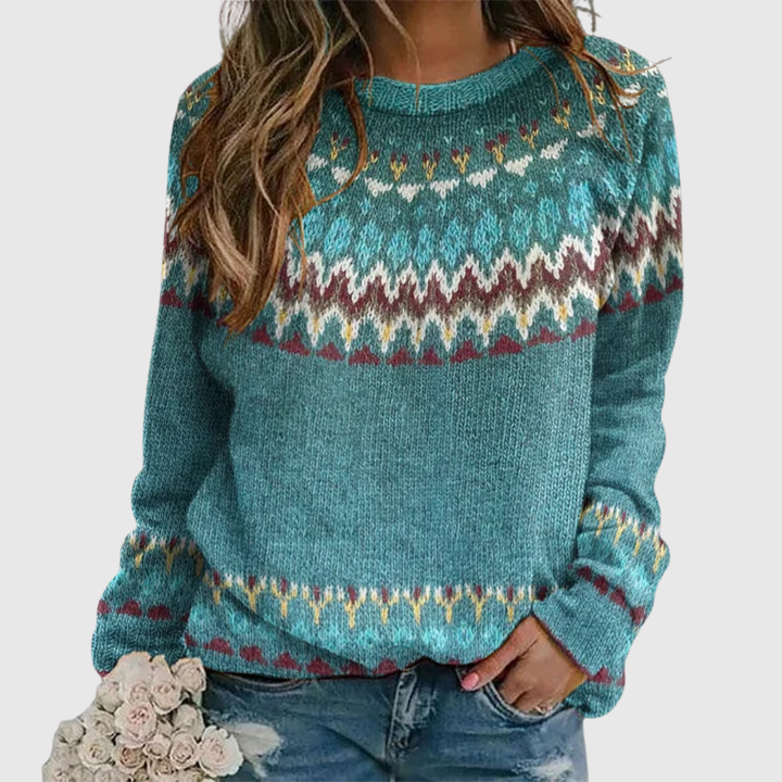 Immacolata | Retro Wave-Pattern Sweater