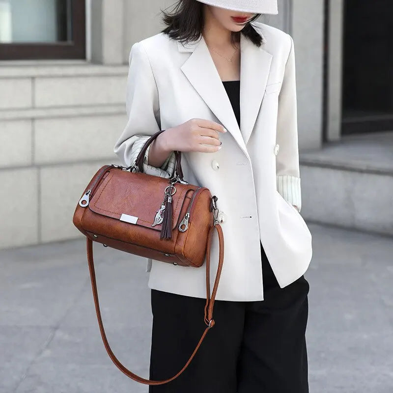 Immacolata | Textured Leather Handbag